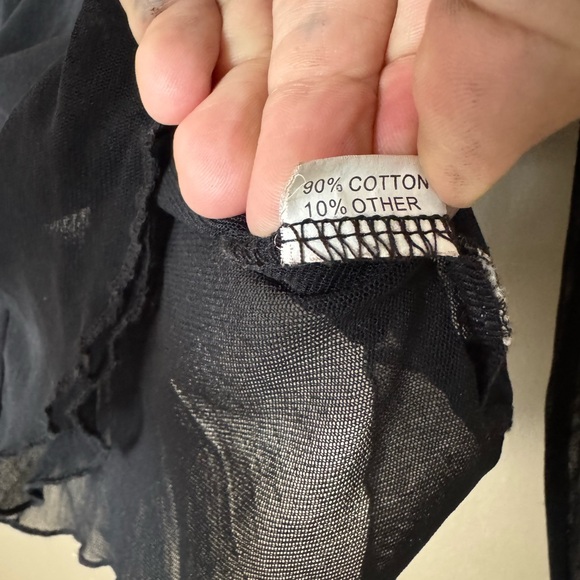 Y2K Goth Sheer Long Sleeve, Cotton - Picture 5 of 5